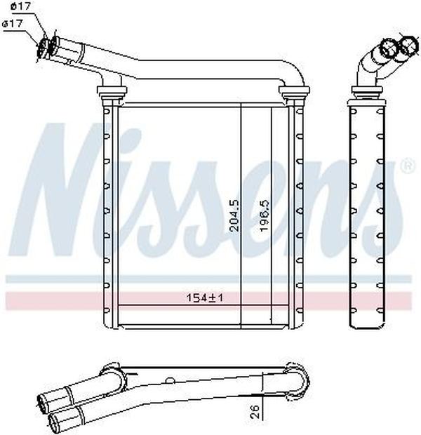 707090 Heater Core for 2011 Lexus CT200h