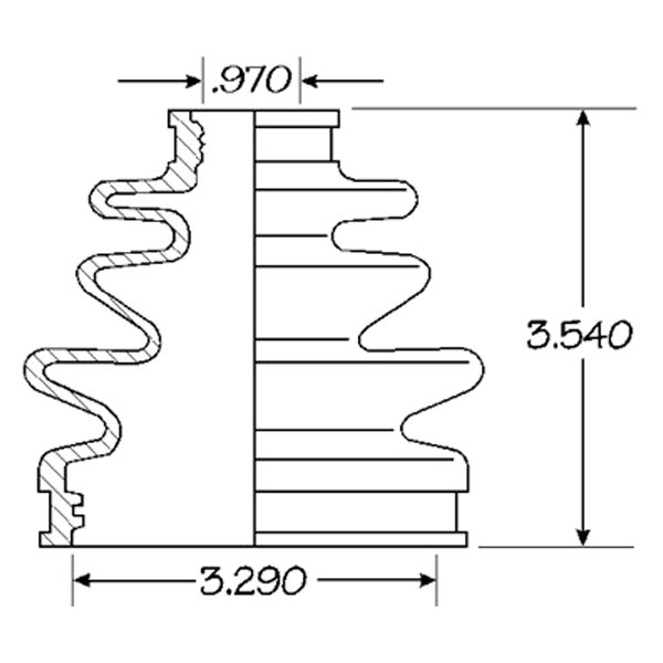 86-1125D CV Boot Kit for 1996-1999 Toyota RAV4