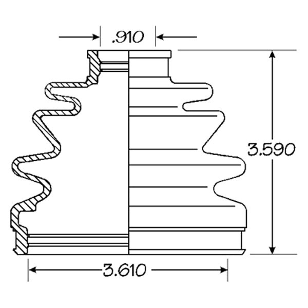 86-2148D CV Boot Kit for 1990-1999 Honda Accord