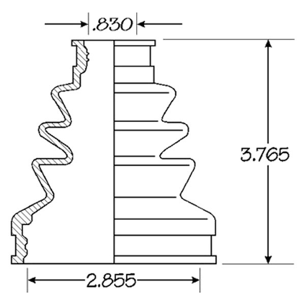 86-2233D CV Boot Kit for 2002-2005 Honda Civic