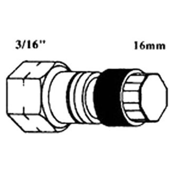 16Mm 3/16 Adp Stl Rd Fitting,Ft7610Src