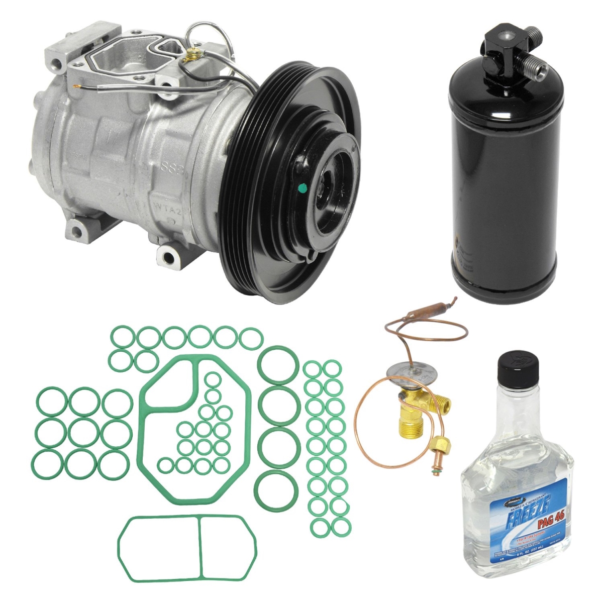 KT3851 Air Conditioners Compressor & Component Kit for 1990-1991 Honda Accord