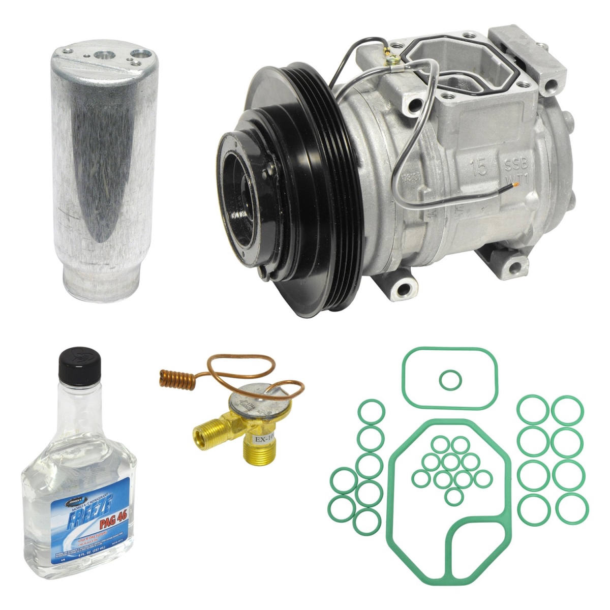 KT2202 Air Conditioners Compressor & Component Kit for 1990-1992 Toyota Corolla