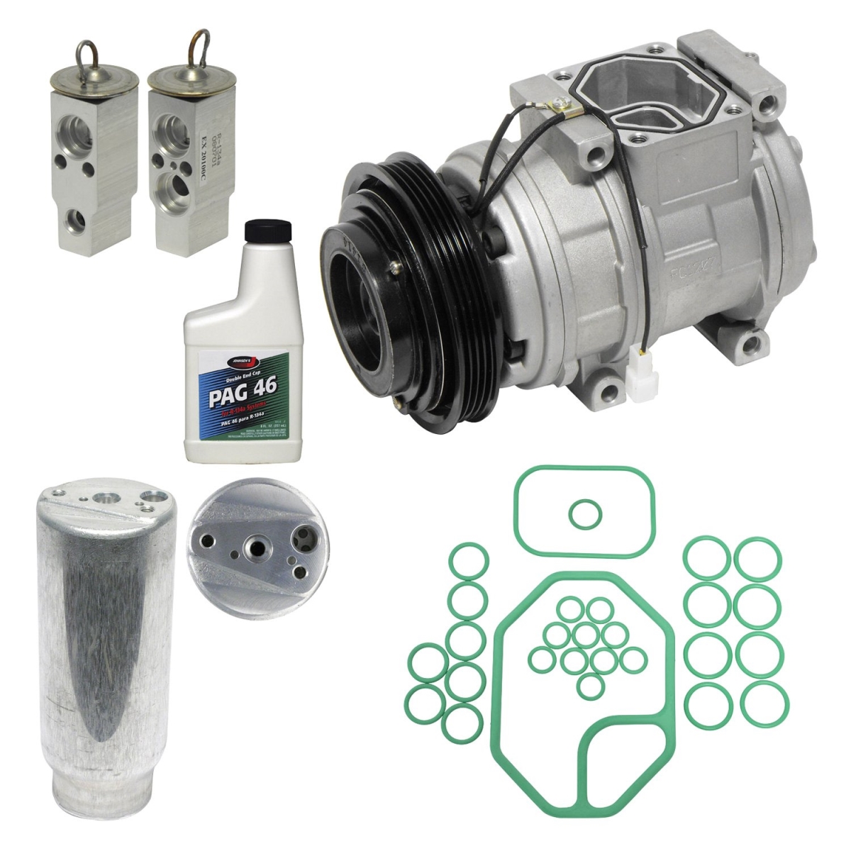 KT2215 Air Conditioners Compressor & Component Kit for 1994-1994 Toyota Previa LE