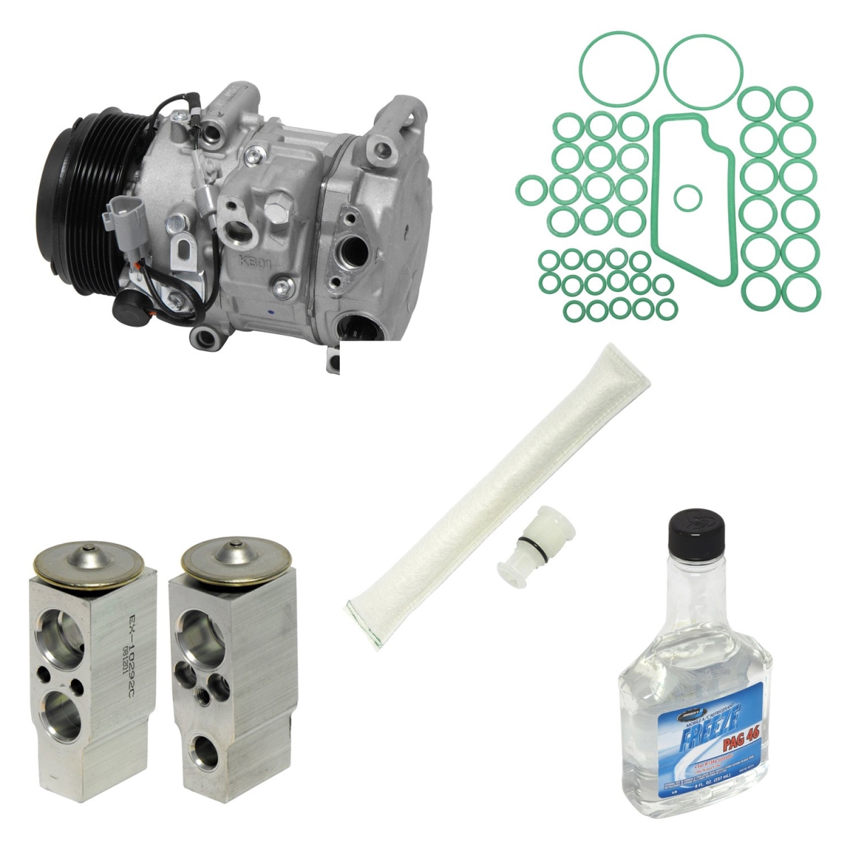 KT2036 Air Conditioners Compressor & Component Kit for 2007-2012 Lexus ES350