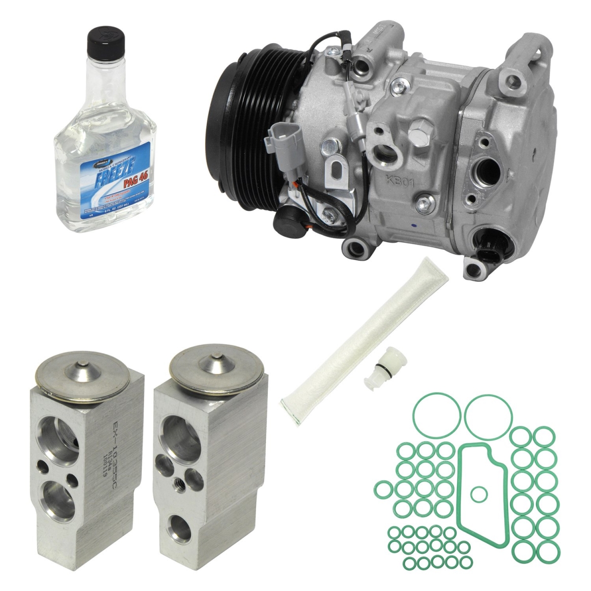 KT2037 Air Conditioners Compressor & Component Kit for 2006-2009 Toyota RAV4