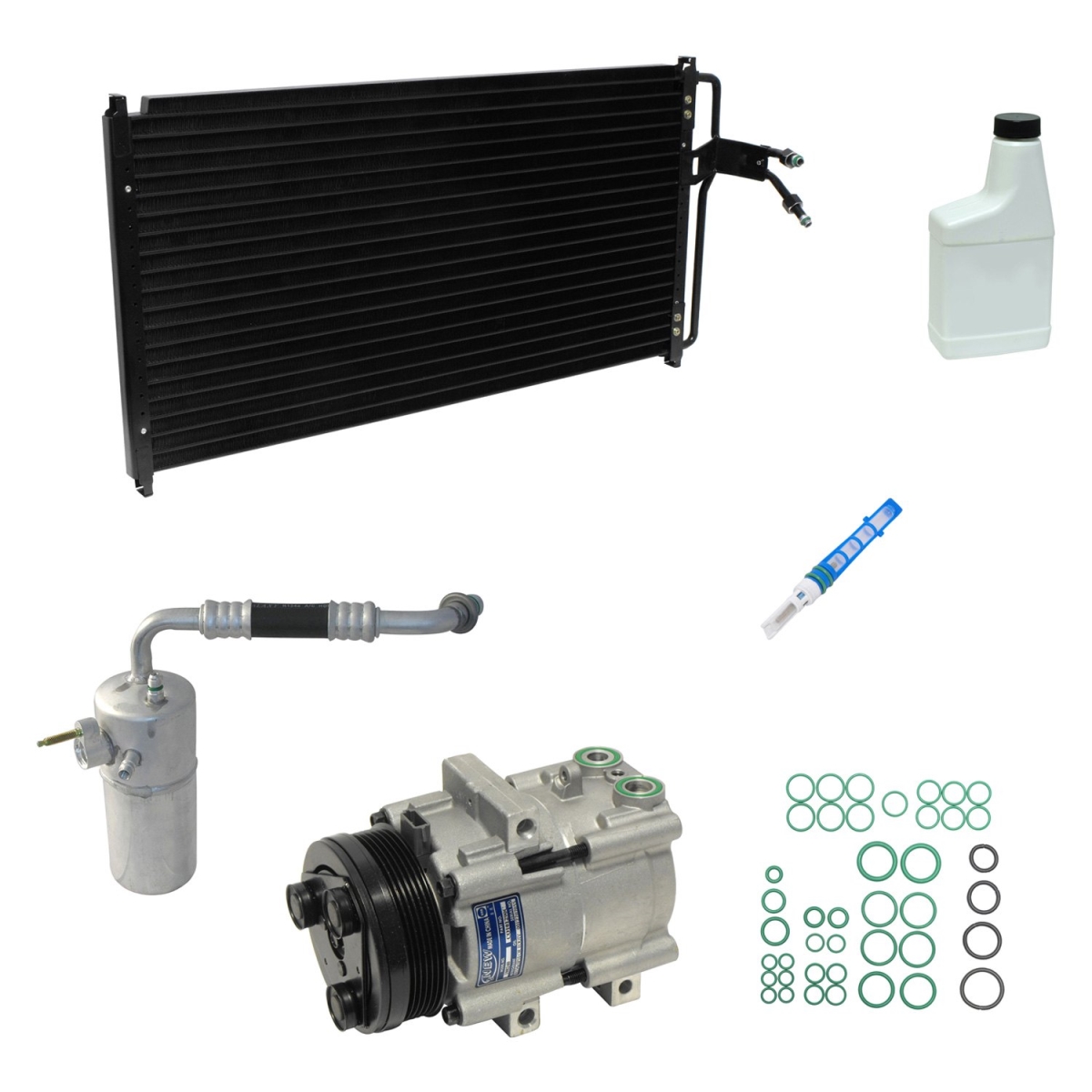 KT5600A Air Conditioners Compressor & Component Kit for 2004 Ford F-150 Heritage Svt Lightning