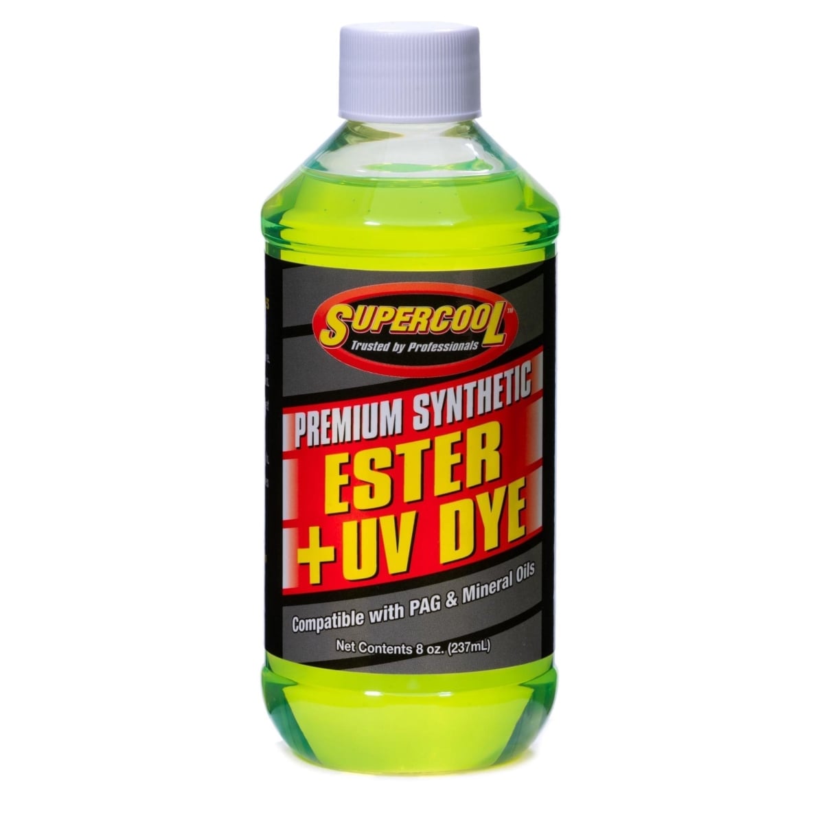 E8 Ester R12 & R134A Refrigerant Oil with Fluorescent Leak Detection Dye, 8 oz
