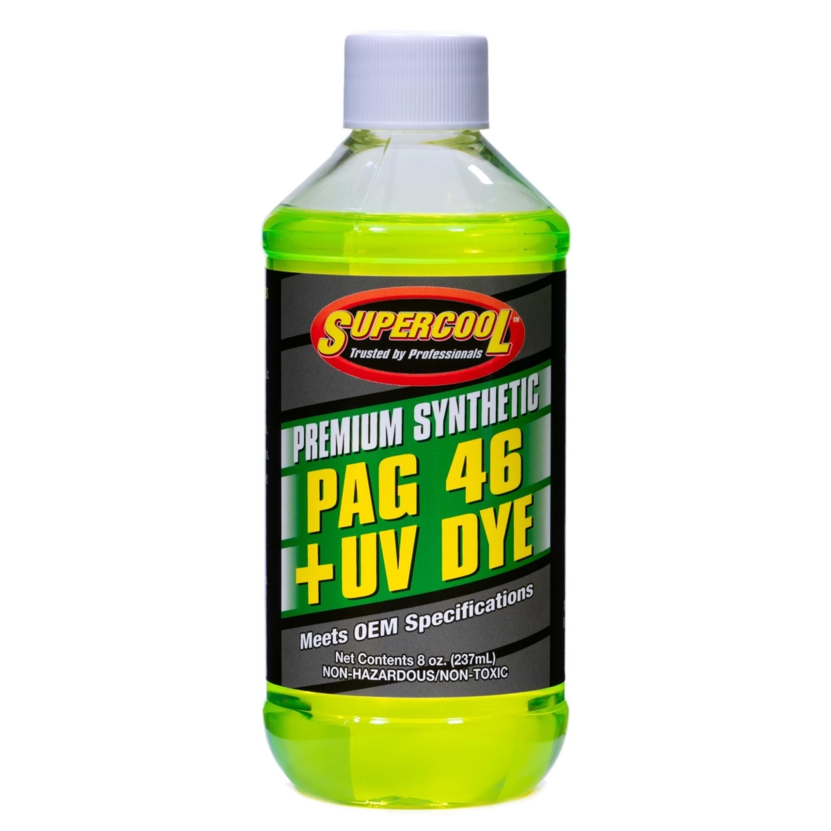 P46-8D PAG-46 R134A Refrigerant Oil with Fluorescent Leak Detection Dye, 8 oz