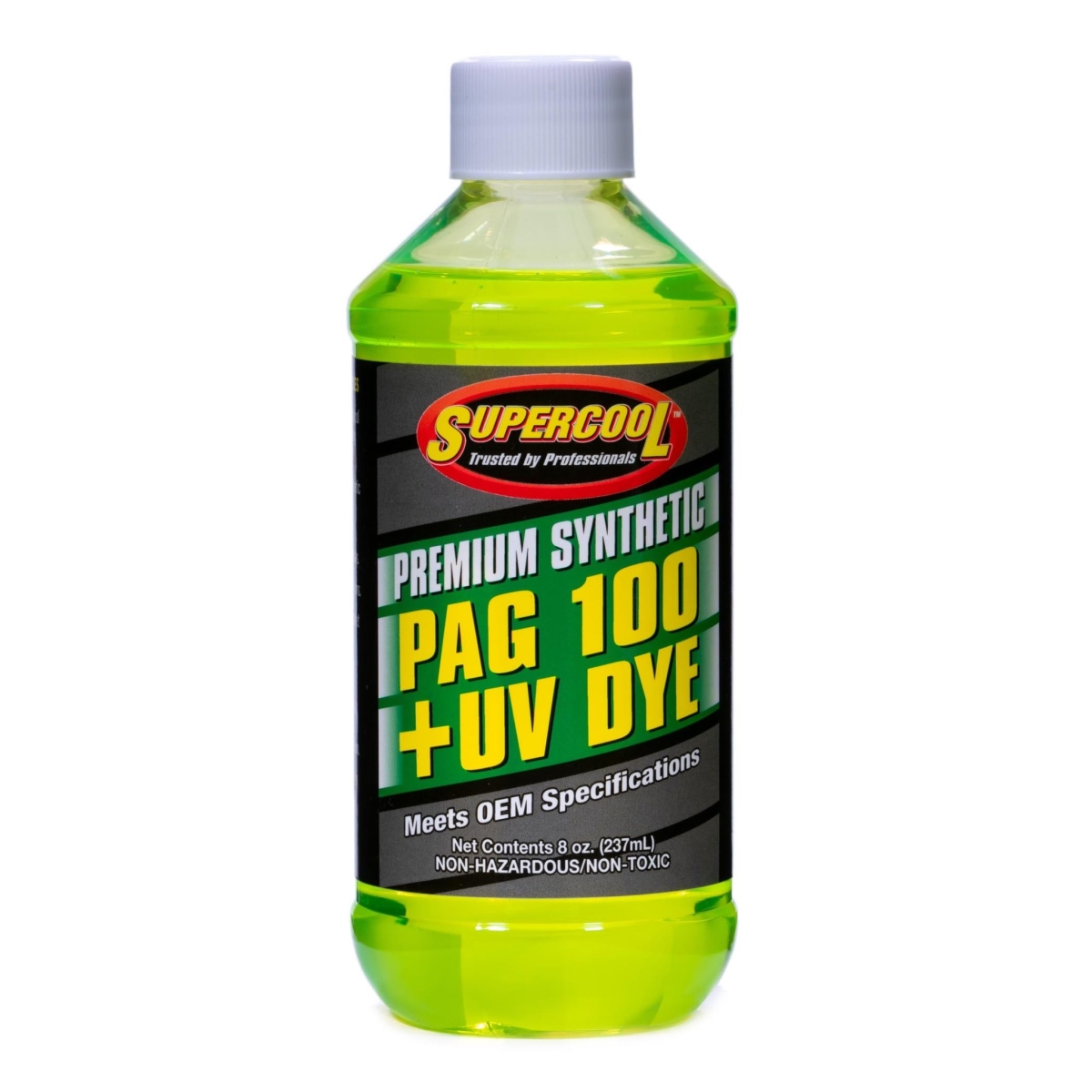P100-8D PAG-100 R134A Refrigerant Oil with Fluorescent Leak Detection Dye, 8 oz