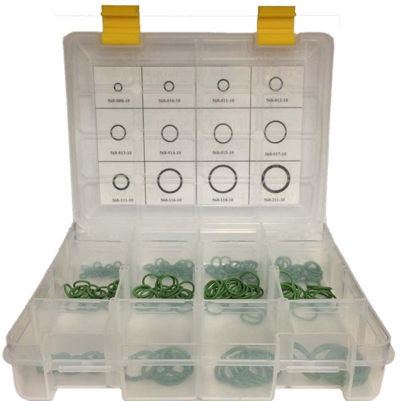 OR200 Top 12 HNBR Green Rubber O-Ring Assortment