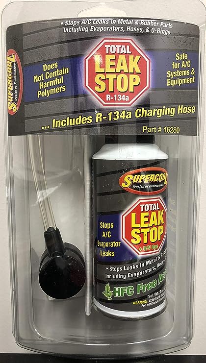 16280 4 oz R-134A Total Leak Stop with Charging Hose