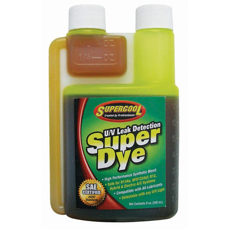 UV Leak Detection Dye,Green,Size 8 oz.