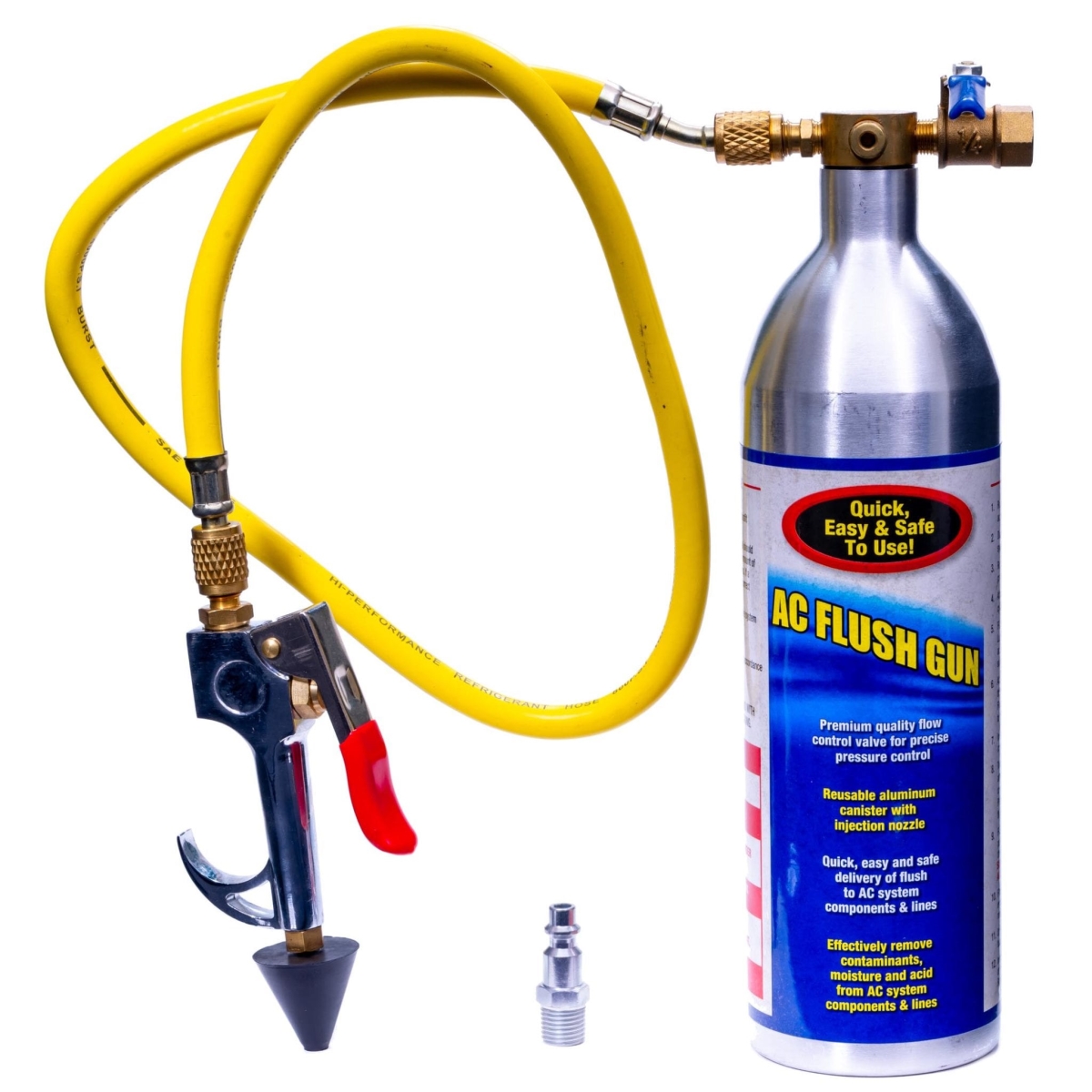 27361 R-12 A&C Flush Gun with Flow Control Valve Air Compressor Adaptor