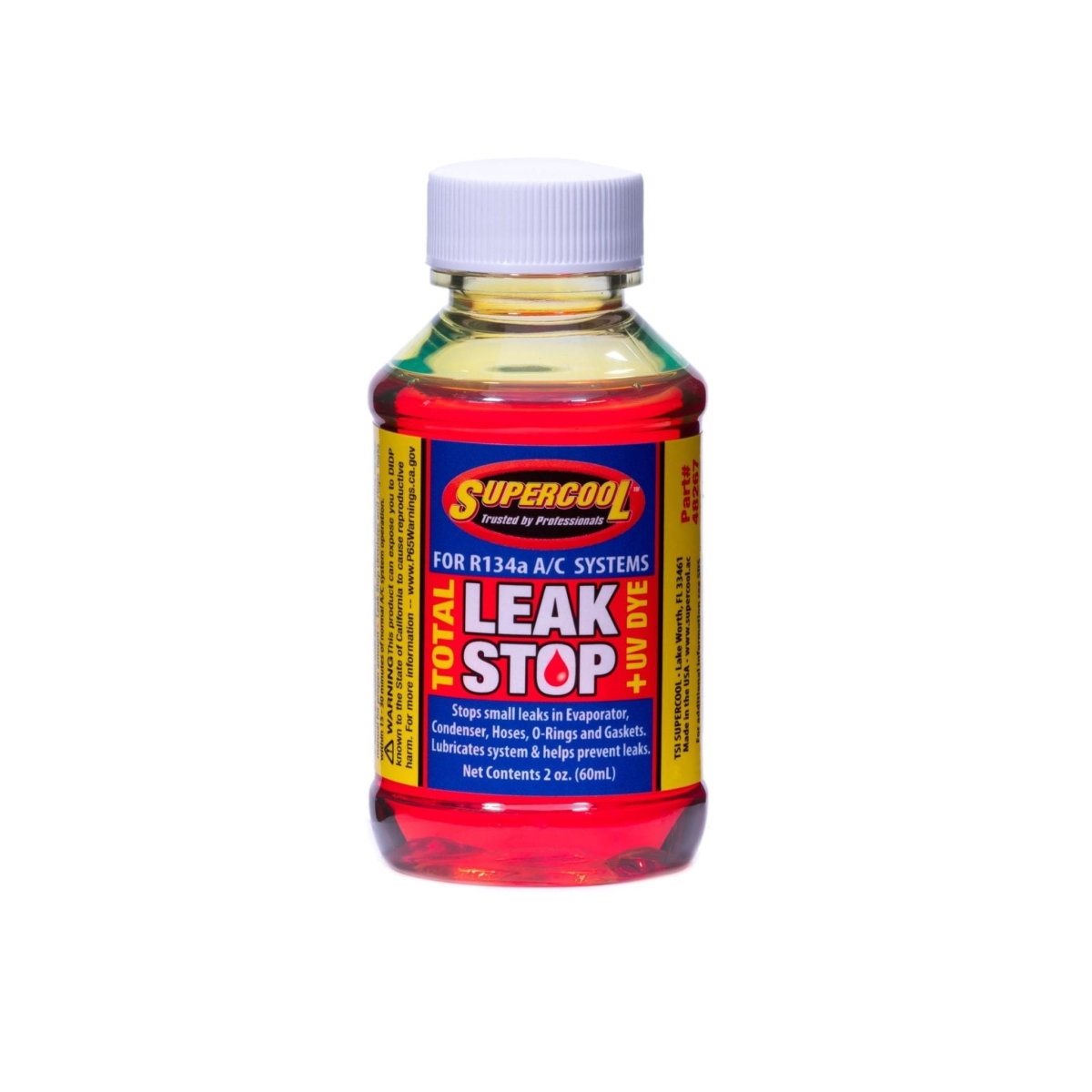 48267 R134A & 1234YF Total Leak Stop with UV Dye 2 oz Single Application