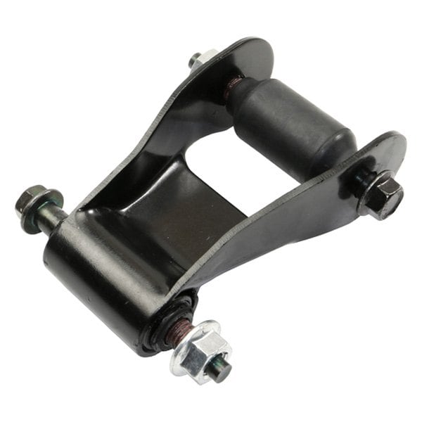 Rear Leaf Spring Shackle - Black - Rearward Position - Durable Design