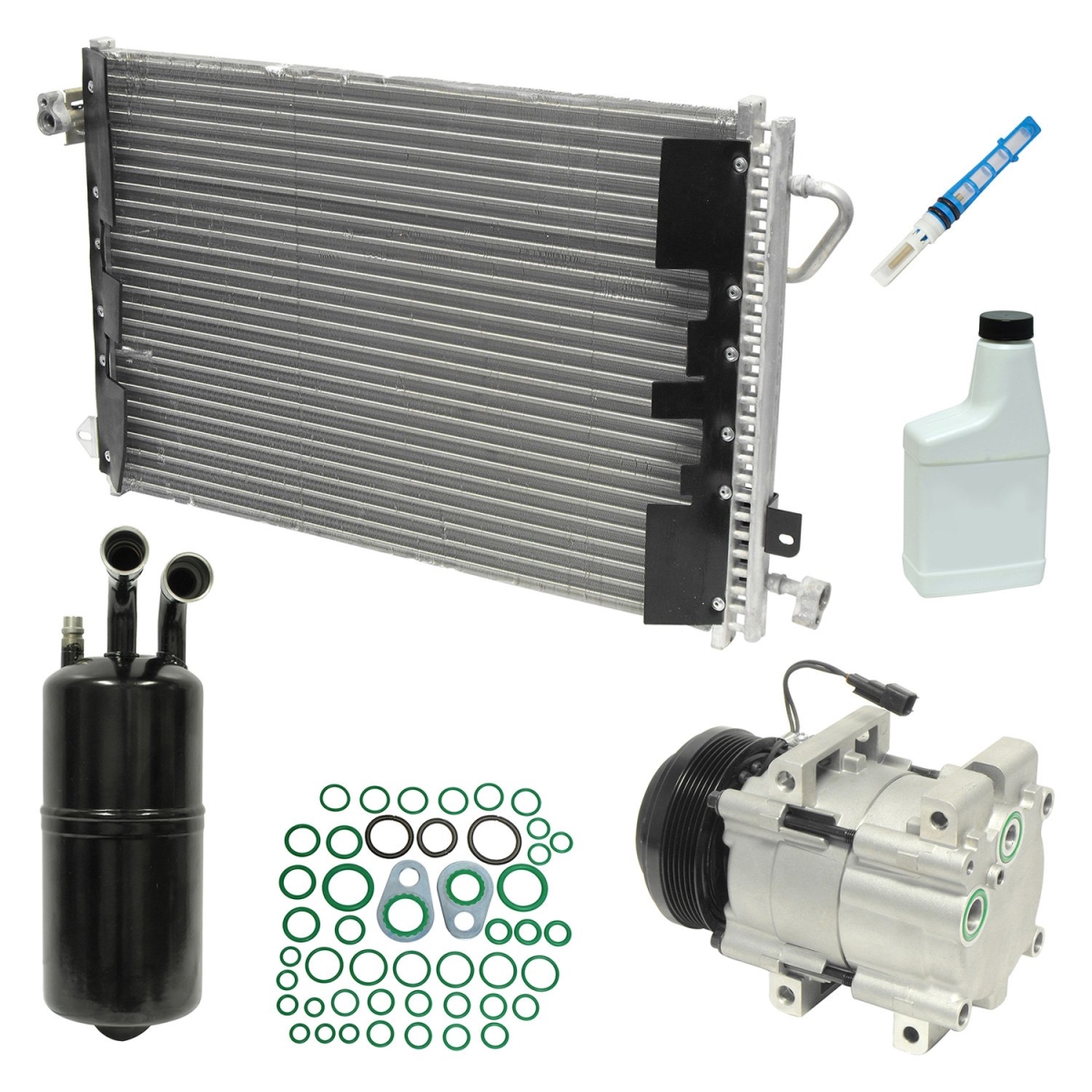 KT2196A Air Conditioners Compressor & Component Kit for 2007-2009 Ford Mustang Base