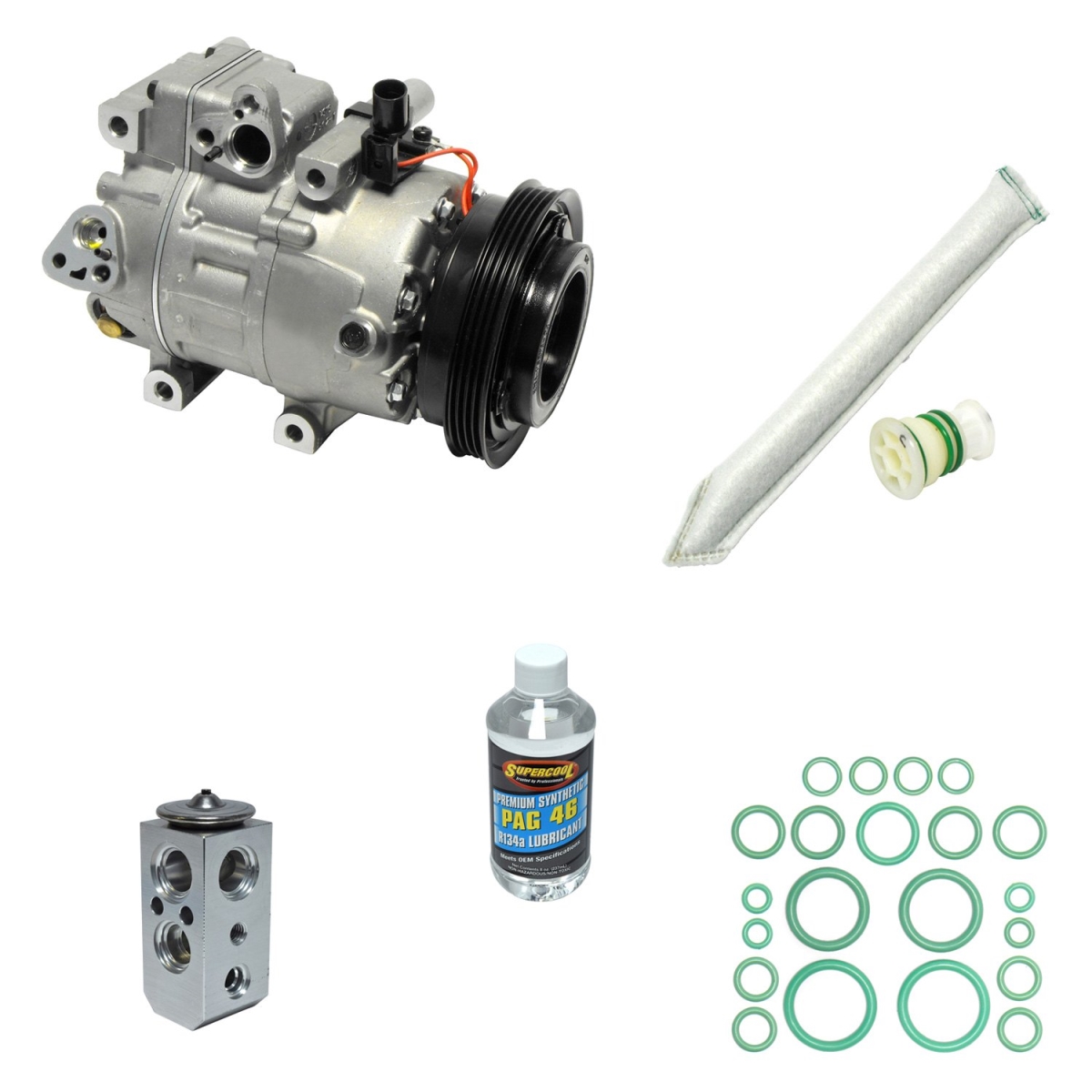 KT4921 Air Conditioners Compressor & Component Kit for 2006-2009 Hyundai Accent