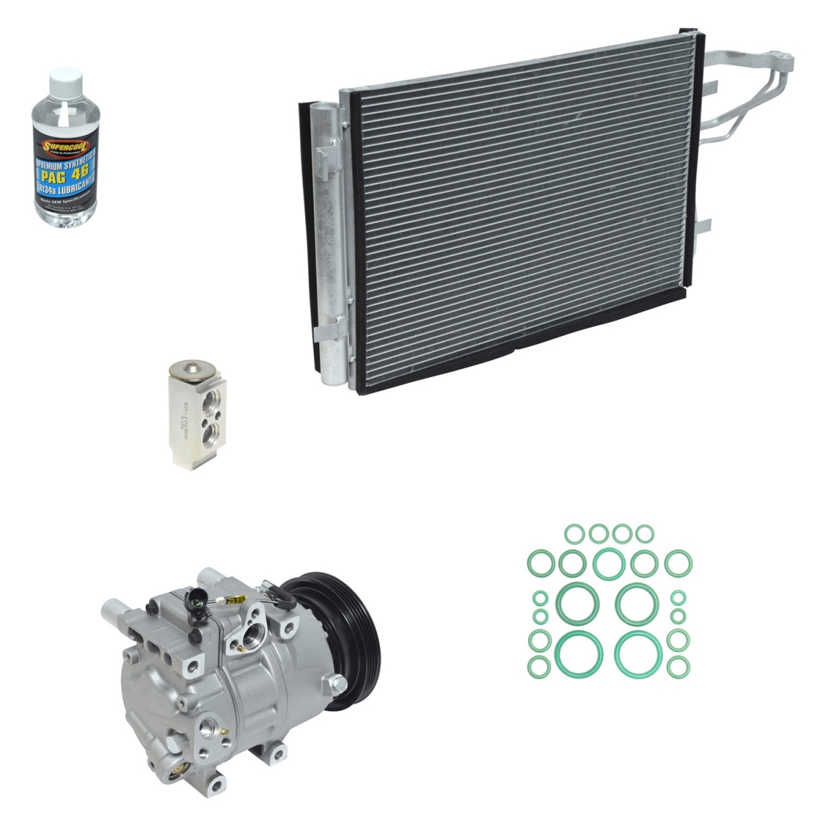 KT4924A Air Conditioners Compressor & Component Kit for 2007-2009 Hyundai Elantra