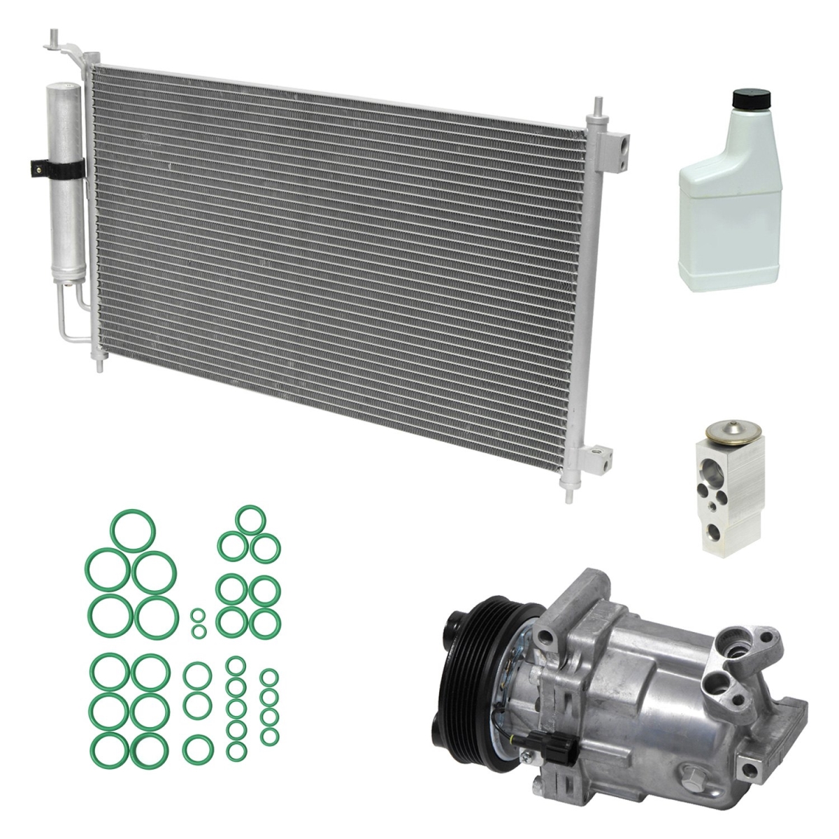 KT5887A Air Conditioners Compressor & Component Kit for 2007-2008 Nissan Versa