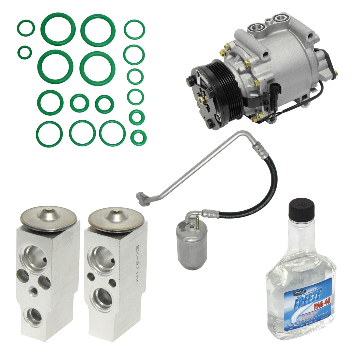 KT2024 Air Conditioners Compressor & Component Kit for 2005-2006 Ford Five Hundred
