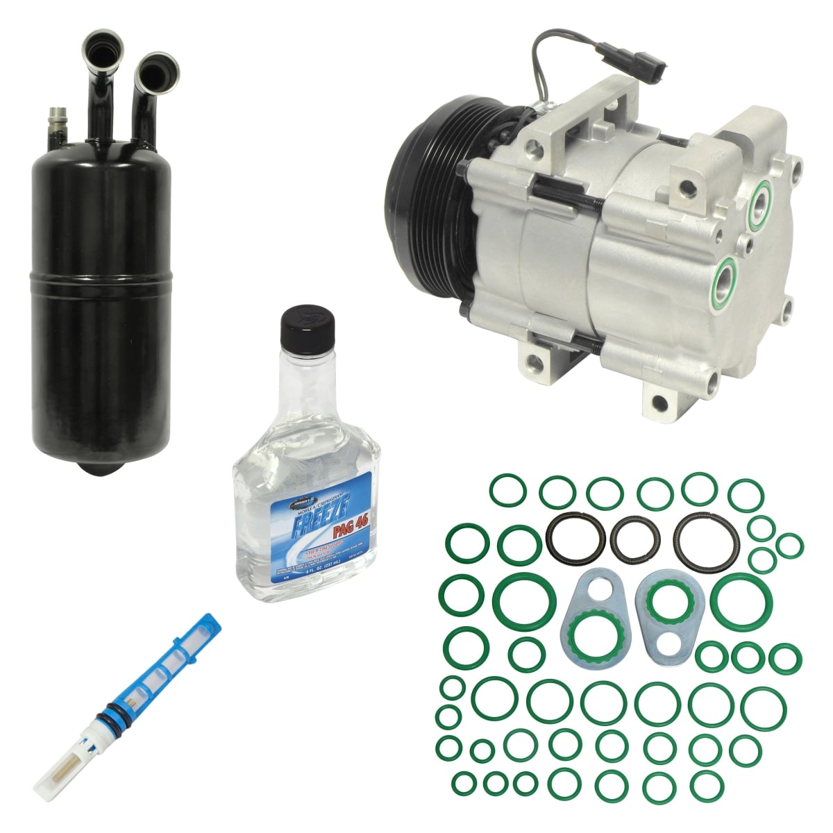 KT2196 Air Conditioners Compressor & Component Kit for 2007-2009 Ford Mustang Base