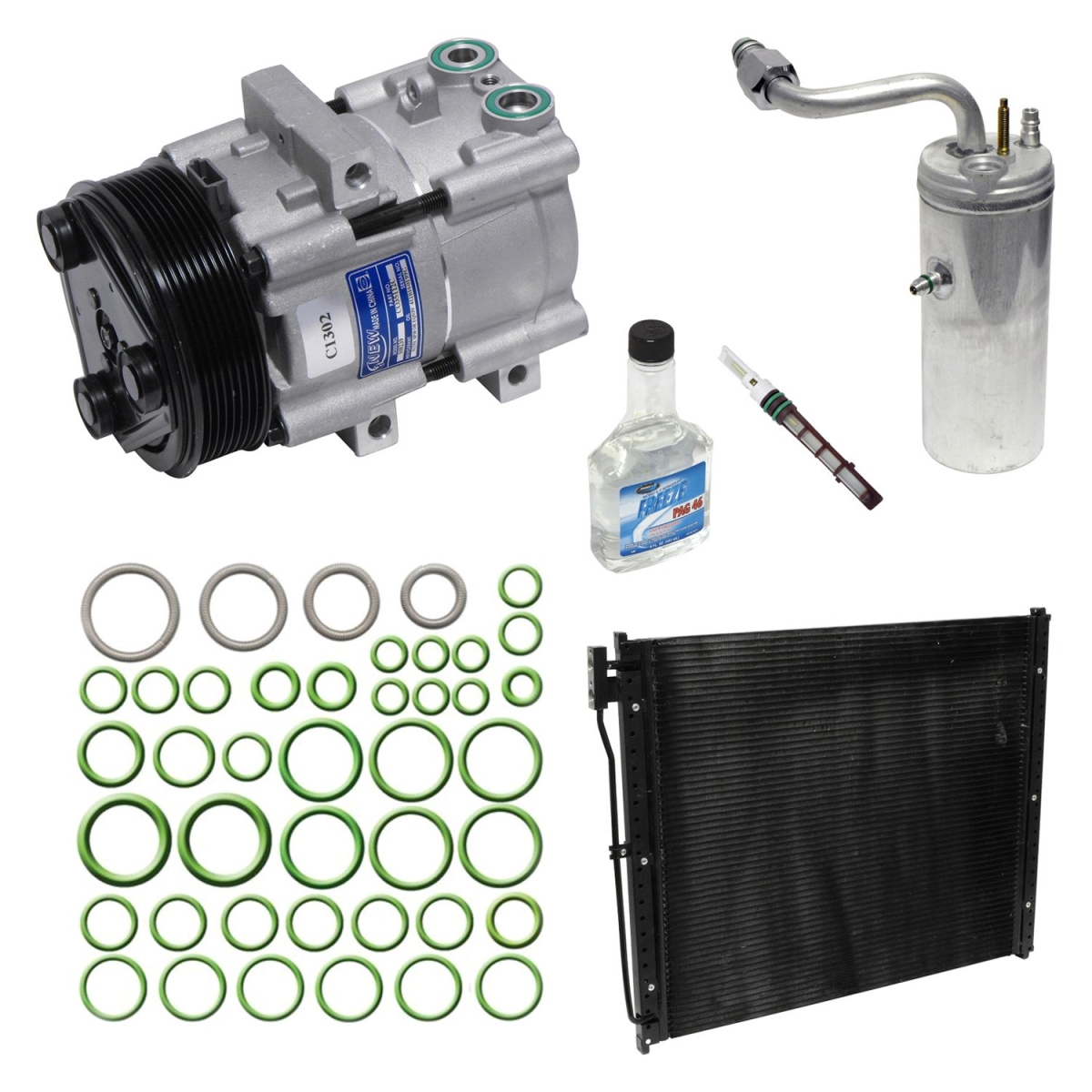 KT4154A Air Conditioners Compressor & Component Kit for 1999-2007 Ford F250 Super Duty