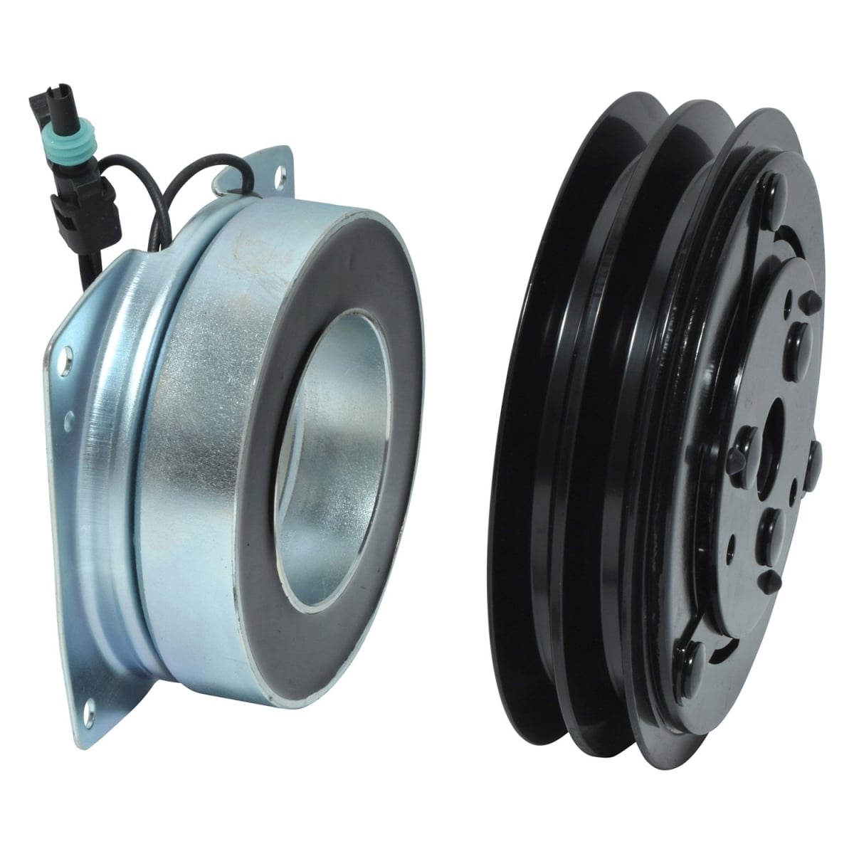 CL4000C Black Air Conditioning Compressor Clutches for 1992-1994 Freightliner FL80 - Steel