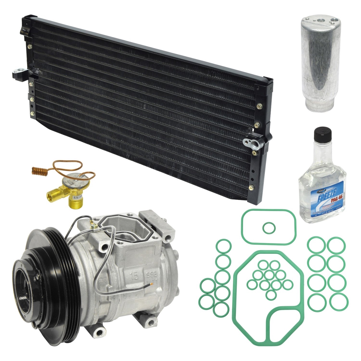 KT2202A Air Conditioners Compressor & Component Kit for 1990-1992 Toyota Corolla