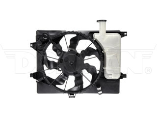 Dorman 621-528 Radiator Fan Assembly Without Controller for 2011-2013 Hyundai Elantra, 2014 Kia Forte & 2014 Kia Forte Koup - Black