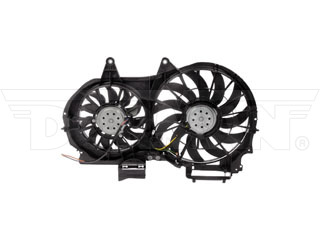 Dorman 620-806 Dual Fan Assembly Without Controller for 2002-2009 Audi A4, 2002-2009 Audi A4 Quattro - Black