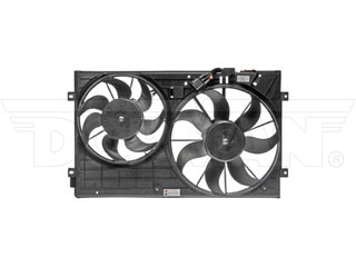 Dorman 620-843 Dual Fan Assembly with Brushless Motor for 2004-2013 Audi, 2005-2018 Volkswagen - Black