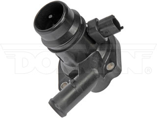 Dorman 902-808 Integrated Thermostat Housing Assembly with Sensor for 2013-2019 Buick, 2011-2019 Chevrolet - Black