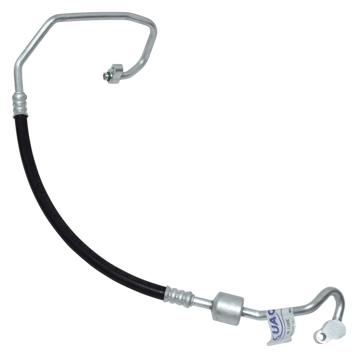 HA11593C Black & Natural Air Conditioning Discharge Hoses for 2000-2003 Mitsubishi Montero Sport - Aluminum & Rubber