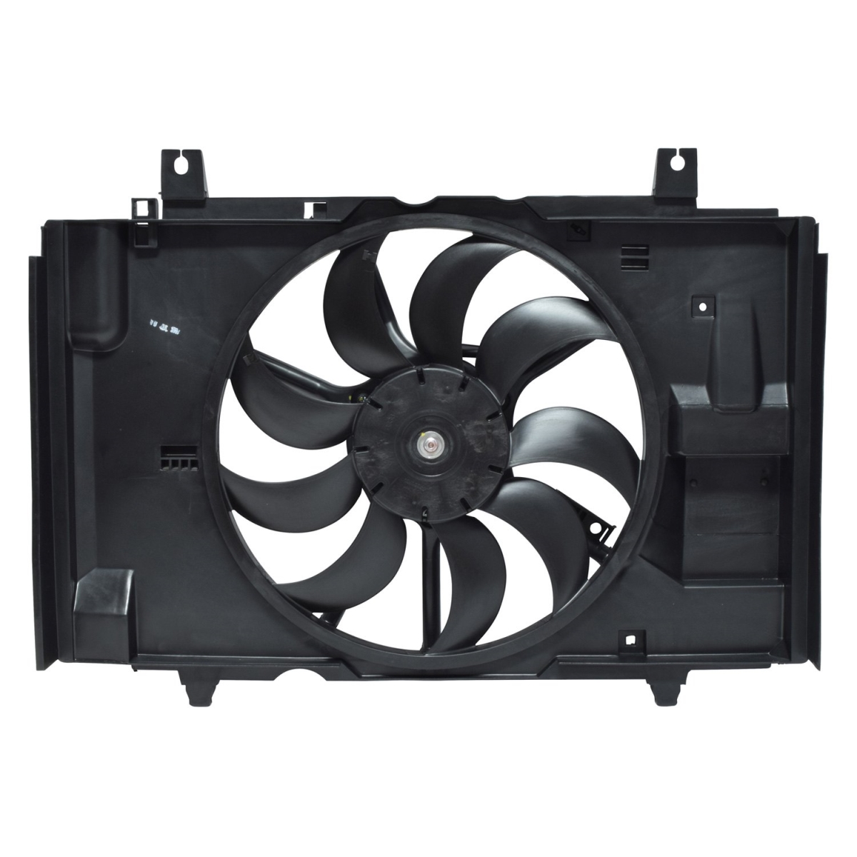FA50482C Black Radiator & Condenser Fan Assembly for 2009-2012 Nissan Cube - Plastic