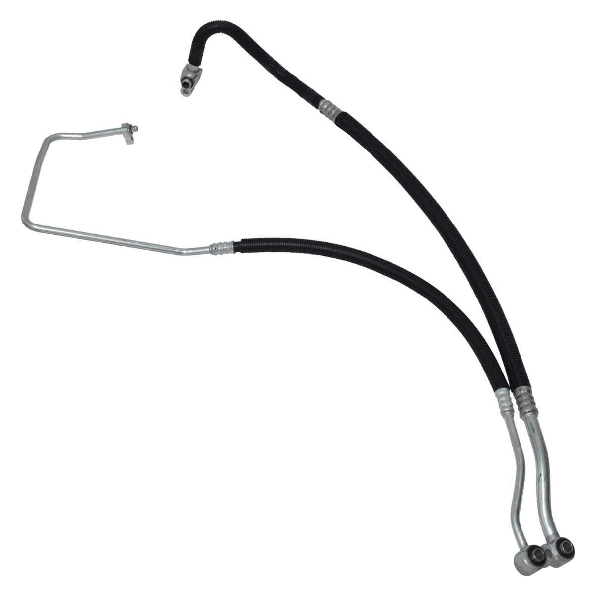 HA113781C Black & Natural Air Conditioning Suction & Discharge Hose Assemblies for 2005-2006 Chevrolet C4500 Kodiak - Aluminum & Rubber