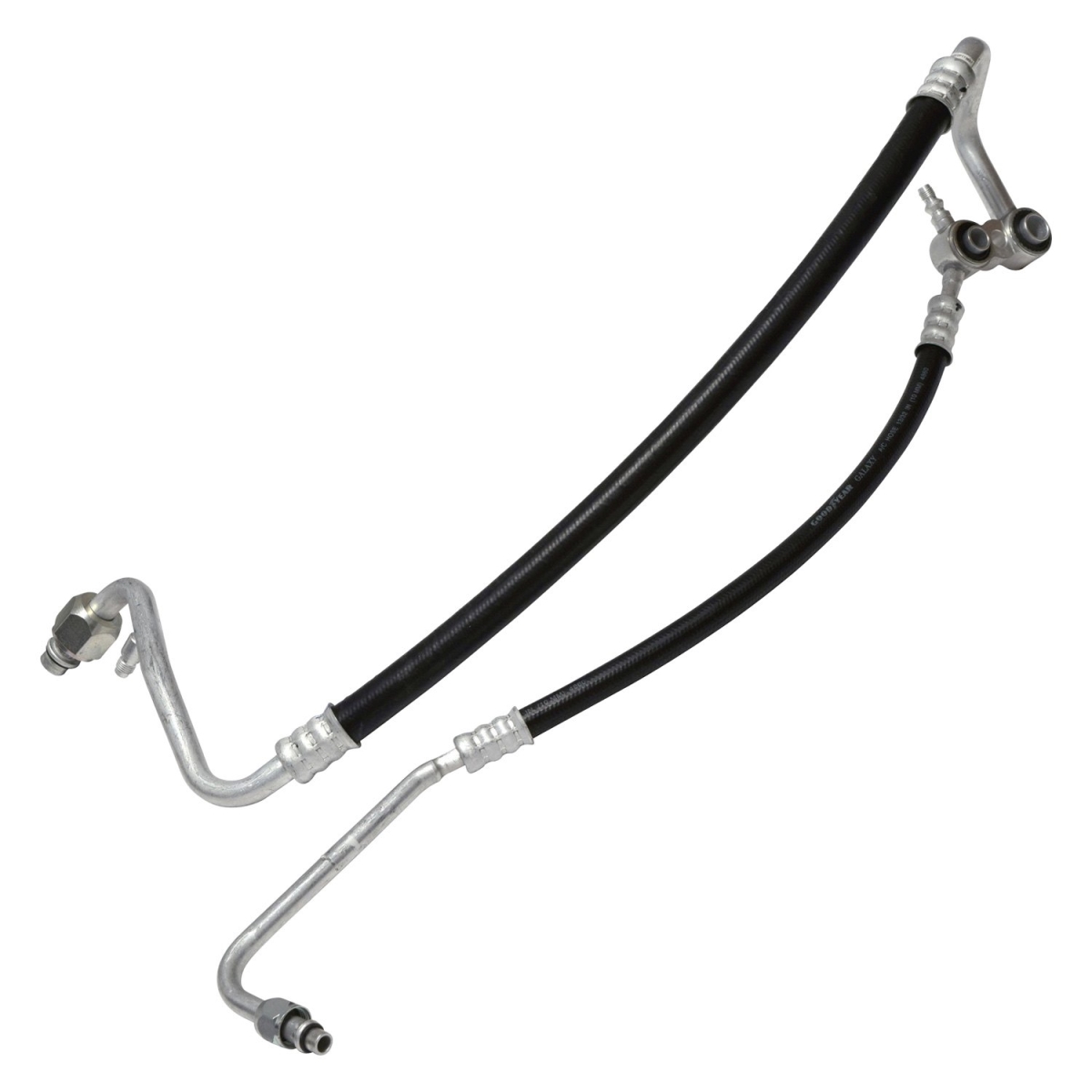 HA112600C Black & Natural Air Conditioning Suction & Discharge Hose Assemblies for 1993 Chevrolet C1500 - Aluminum & Rubber