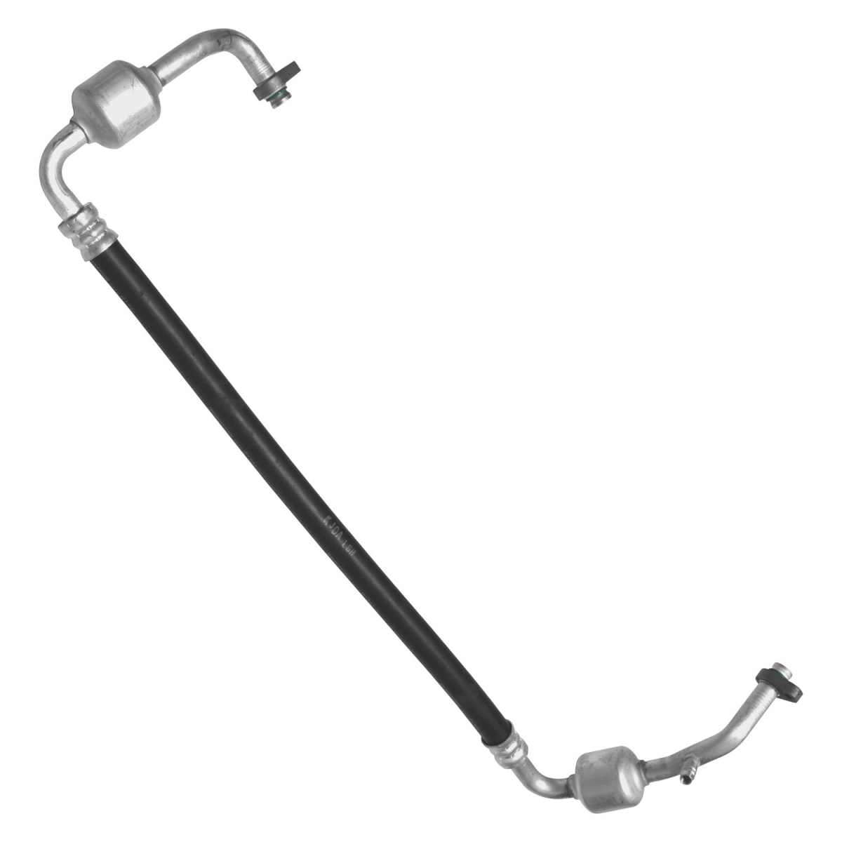 HA112653C Black & Natural Discharge & Liquid Hose Assemblies for 2017 Genesis G80 - Aluminum & Rubber
