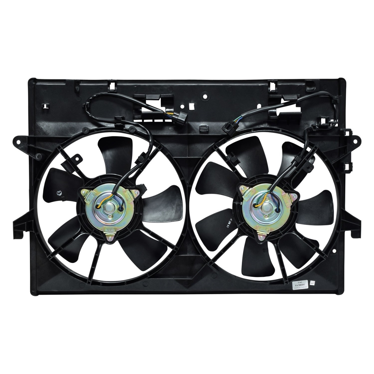 FA50046C Black Condenser & Radiator Fan Assembly for 2000-2001 Mazda MPV - Plastic