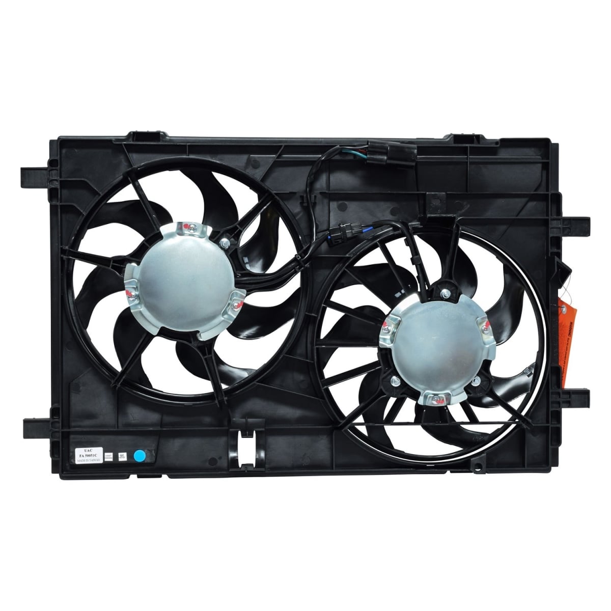 FA50051C Black Condenser & Radiator Fan Assembly for 2003-2005 Mazda 6 - Plastic