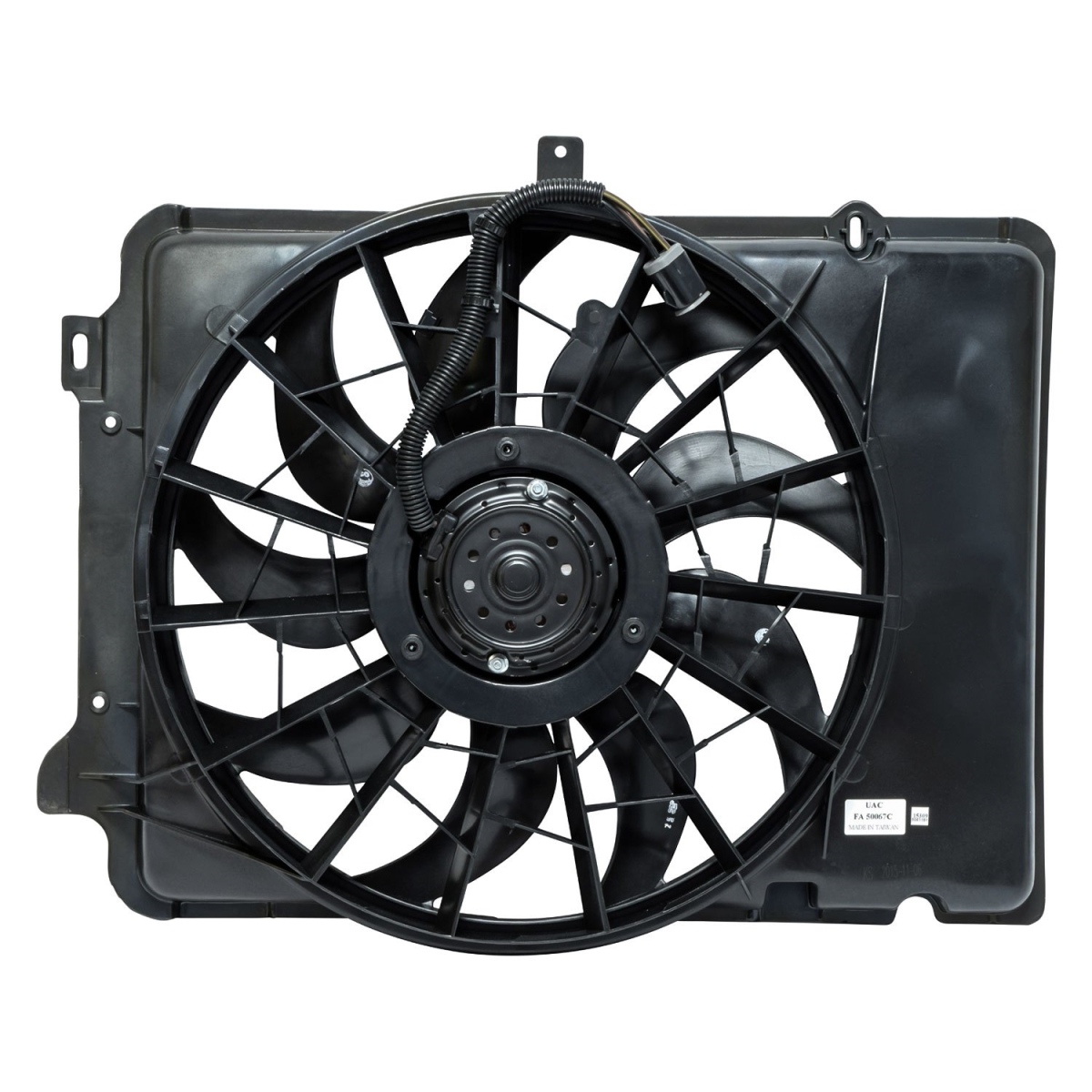 FA50067C Black Condenser & Radiator Fan Assembly for 1992 Ford Taurus - Plastic