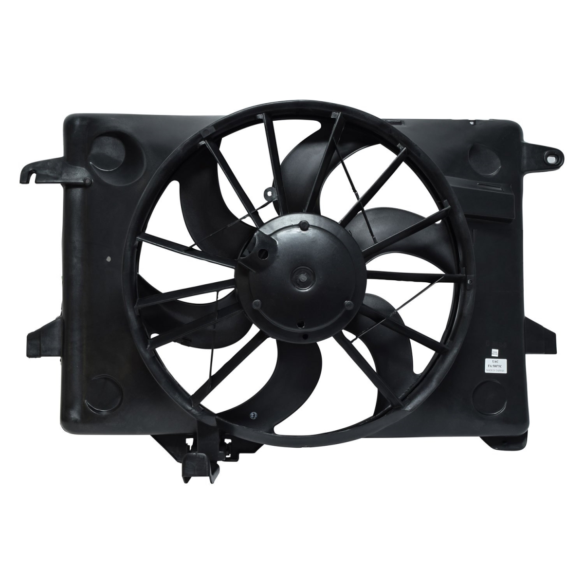 FA50075C Black Condenser & Radiator Fan Assembly for 1998-2000 Ford Crown Victoria - Plastic