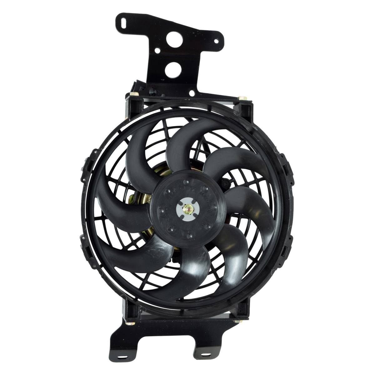 FA50077C Black Radiator & Condenser Fan Assembly for 2002-2005 Ford Explorer - Plastic