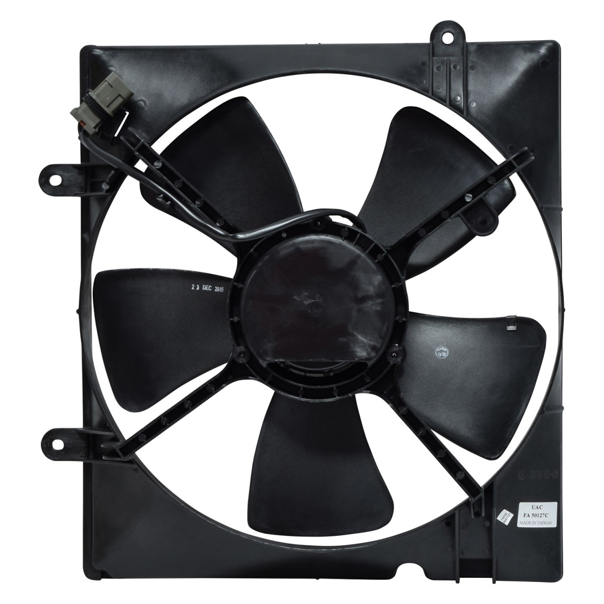 FA50127C Black Condenser & Radiator Fan Assembly for 2002 KIA Sedona - Plastic
