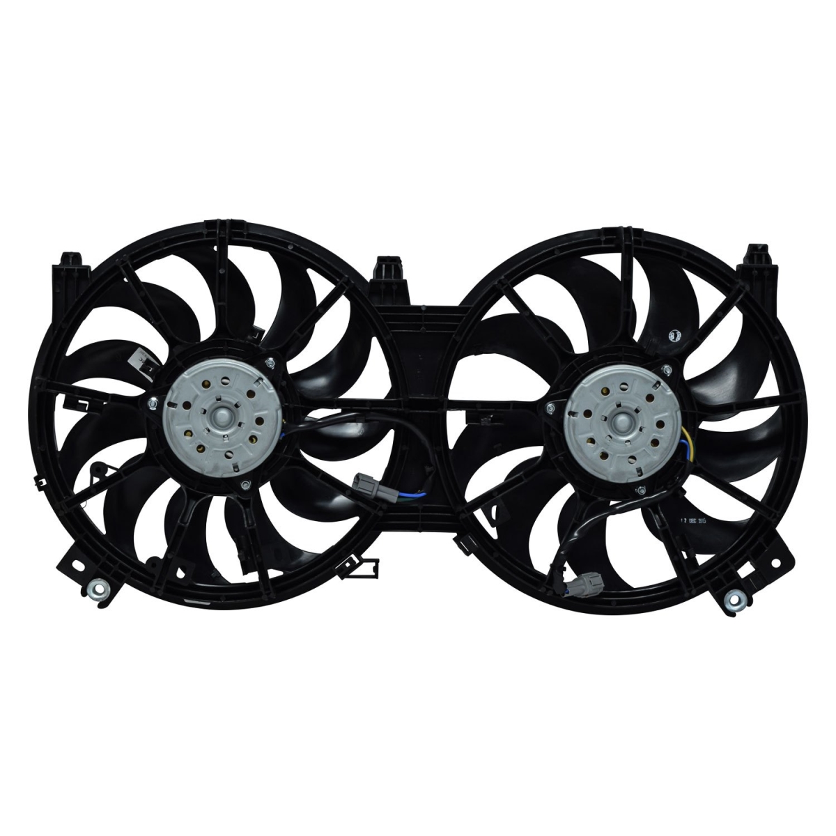 FA50145C Black Condenser & Radiator Fan Assembly for 2009-2014 Nissan Maxima - Plastic