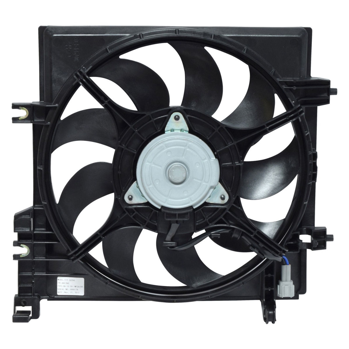 FA50154C Black Radiator & Condenser Fan Assembly for 2016-2017 Subaru Crosstrek - Plastic