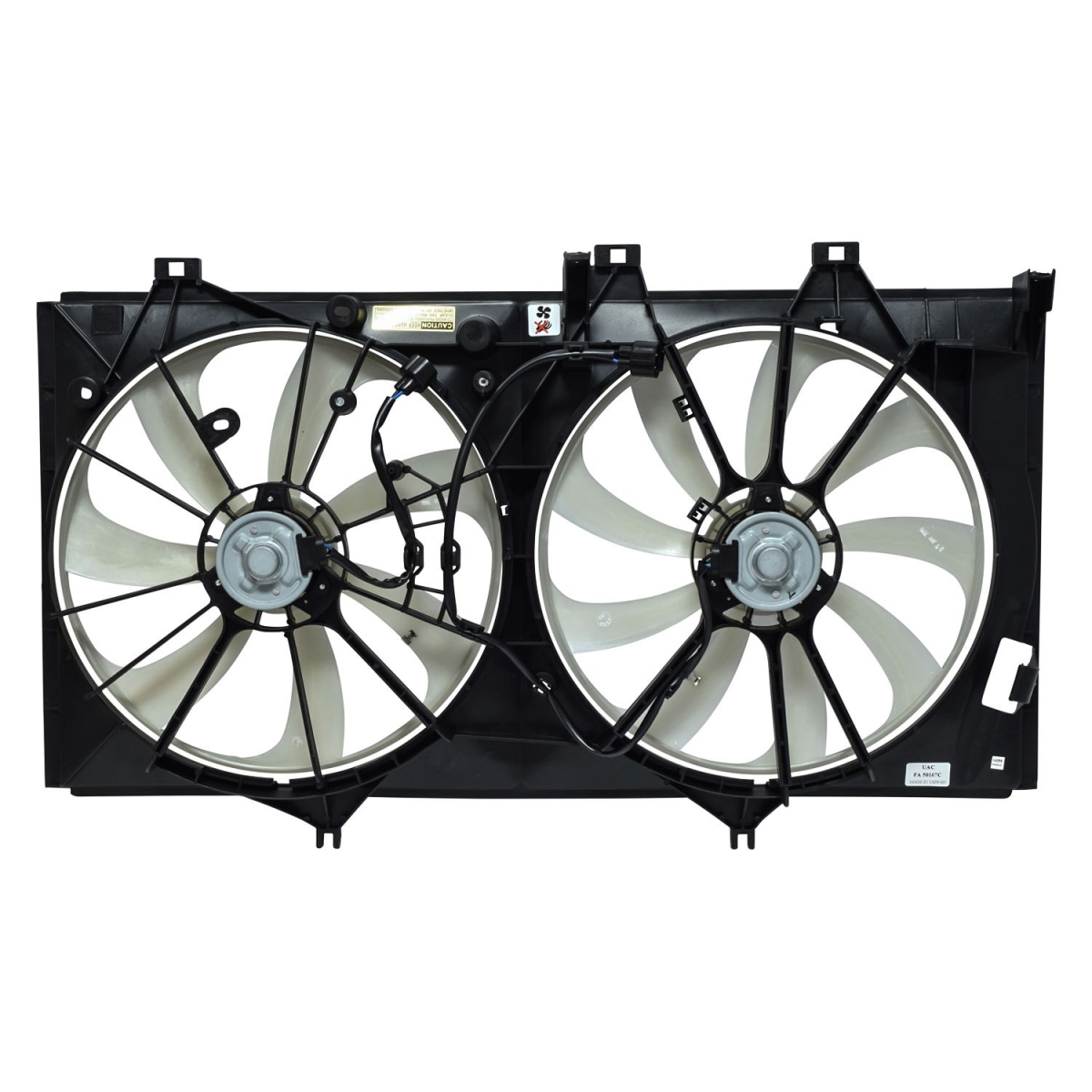 FA50167C White Condenser & Radiator Fan Assembly for 2013-2018 Lexus ES350 - Plastic