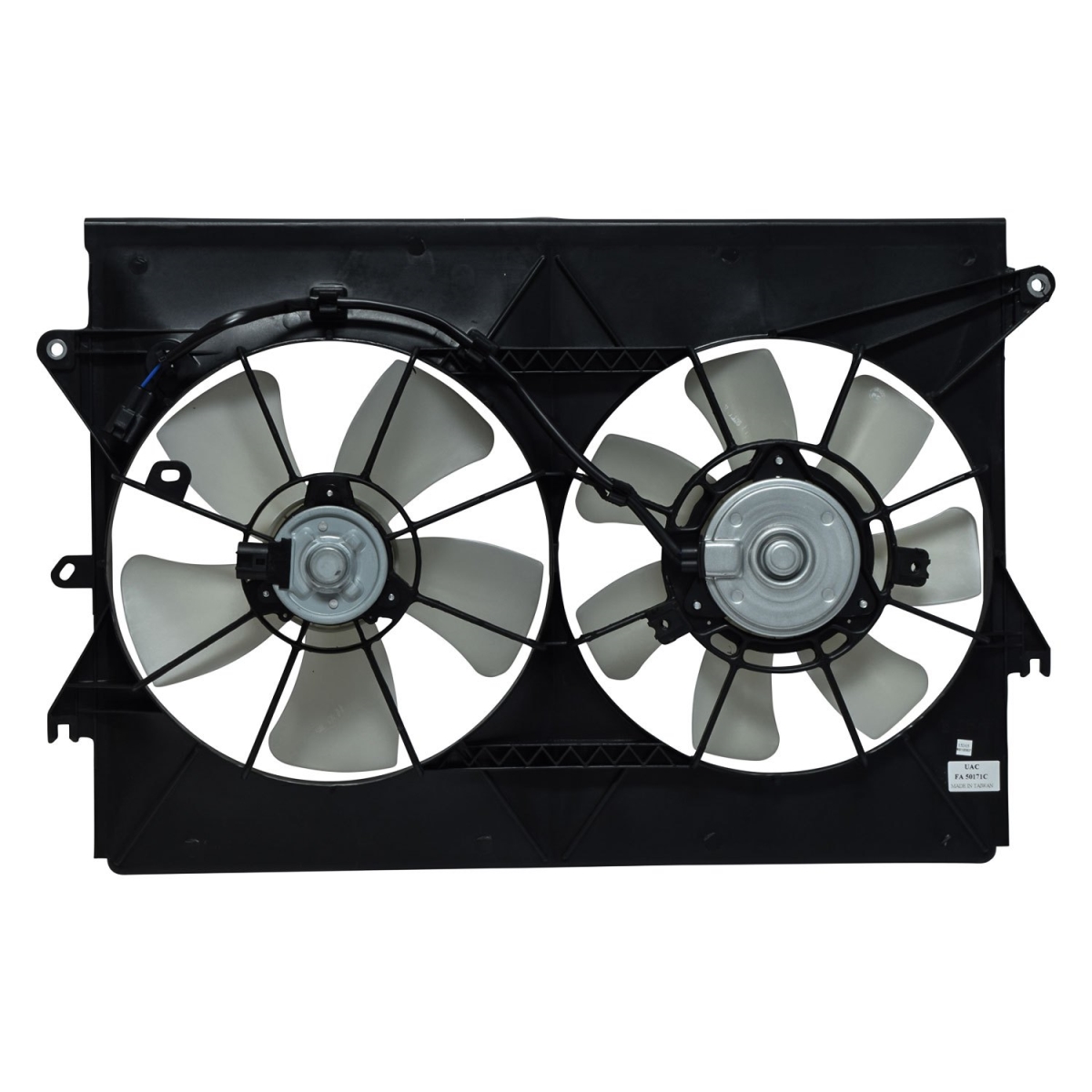 FA50171C White Condenser & Radiator Fan Assembly for 2005-2010 Scion TC - Plastic