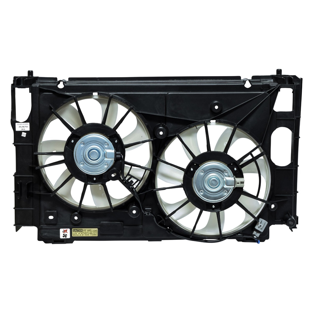 FA50173C White Condenser & Radiator Fan Assembly for 2011-2017 Lexus CT200H - Plastic