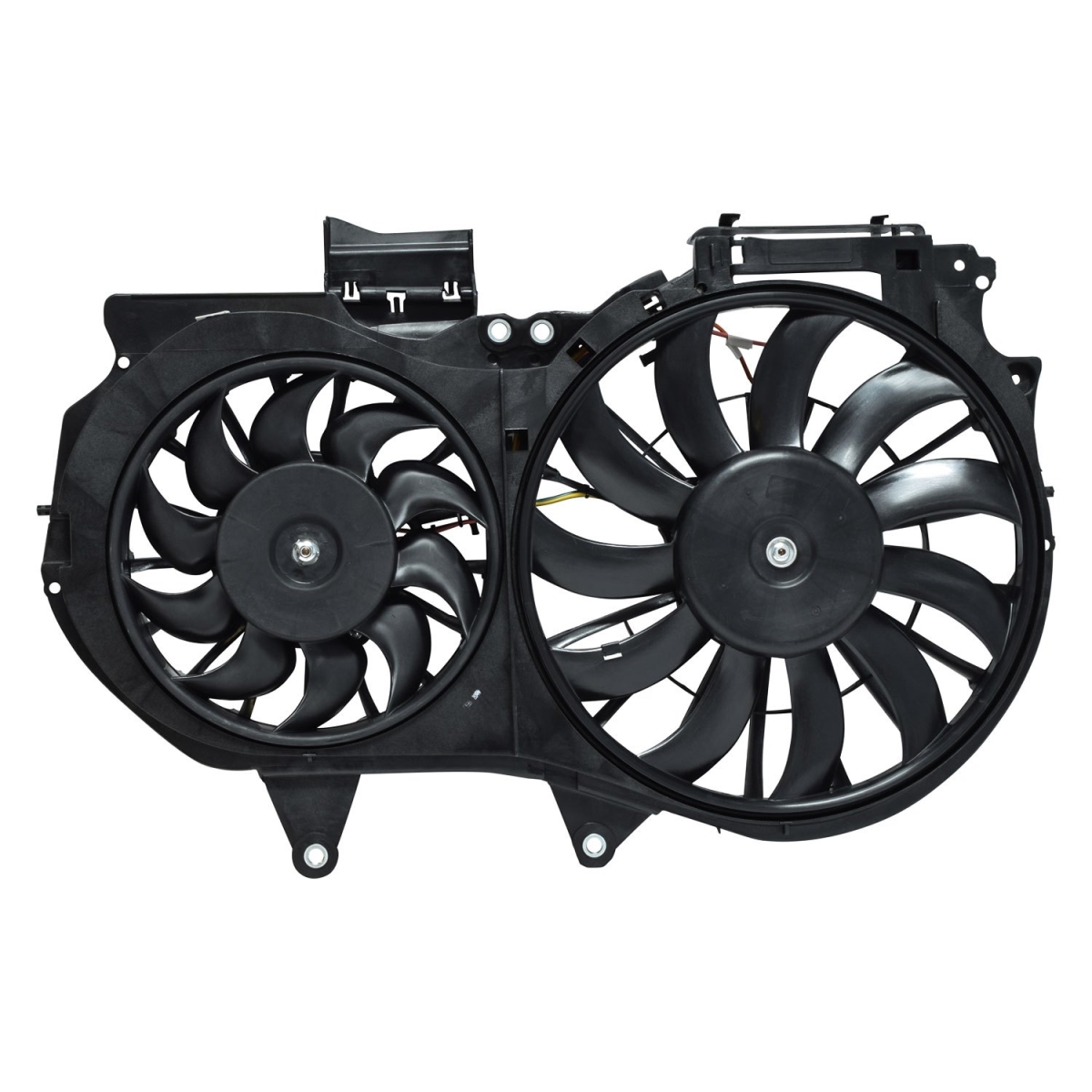 FA50182C Black Condenser & Radiator Fan Assembly for 2002-2003 Audi A4 - Plastic